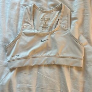 White Nike Pro Sports Bra